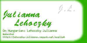 julianna lehoczky business card